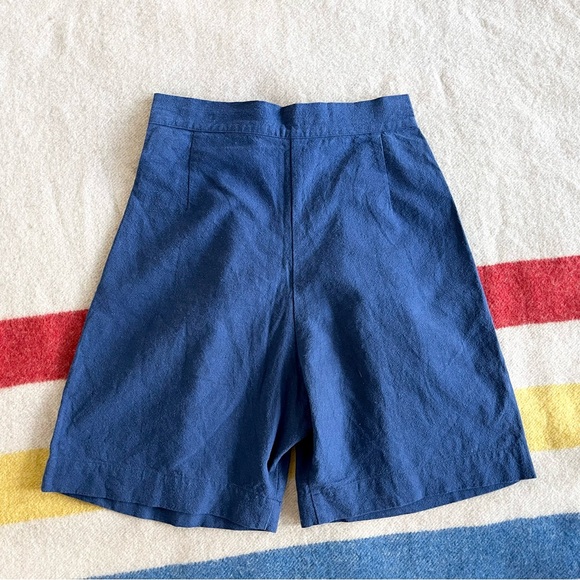 Ilana Kohn Boyd shorts in blue cotton/linen - Picture 7 of 8